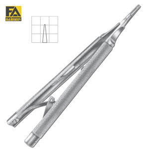 Castroviejo Serrure droite lisse Micro porte-aiguilles lourds Instruments de chirurgie en acier inoxydable Source d'alimentation manuelle - Product Image 2