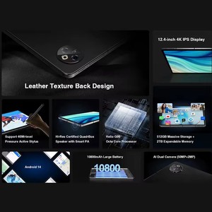 Doogee T30 Max Máy Tính Bảng 12.4 "4K 20GB(8 + 12) 512GB <span class=keywords><strong>Android</strong></span> 14 50MP Kép Máy Ảnh 10800MAh 33W Nhanh Chóng Thay Đổi Hợp Kim Nhôm Nano Unibody - Product Image 6