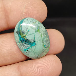 Turquesa Tibetana 100% Natural UDGEMS, Cristal en Tonos Verde y Azul, Cabujones Sueltos, Precio al por Mayor, para Joyería Artesanal, 5mm de Altura - Product Image 1