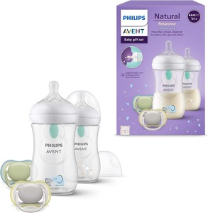 Juego de regalo Philips Avent Natural Response Baby: 2 biberones anticólicos de 260 Ml con tetinas T3, 1 M +, 2 chupetes Ultra Air SCD657/12 - Product Image 4