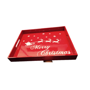 Plateau de service à biscuits, 5 pièces, plateau moderne en bois pour noël, décoration pour les vacances du VietNam - Product Image 4