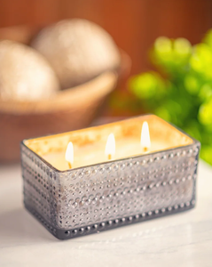 Bougie parfumée en verre de forme rectangulaire avec couvercle en bois pour la décoration de la maison personnalisée en gros - Product Image 3