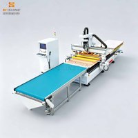 Vente flash : Routeur CNC MS2130 pour le travail du bois avec chargement et déchargement automatiques, fabriqué par M-shine à Jinan, Chine.