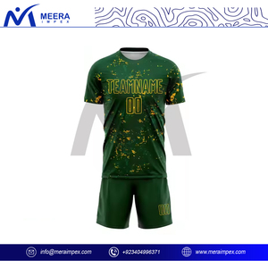 Uniformes de Fútbol Verdes con Estampado por Transferencia Térmica, Venta Caliente 2025, Personalizados, Lisos, de Manga Corta, Transpirables, de Secado Rápido, ODM OEM - Product Image 3