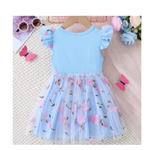 Vestidos largos de fiesta de alta calidad de marca de primavera para niñas, ropa para niños al por mayor, vestido - Product Image 1