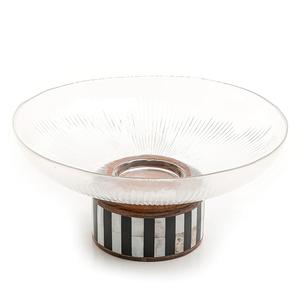 Présentation des aliments Bol de service en verre en gros avec support de base en bois et incrustation de nacre pour restaurant d'hôtel à la maison - Product Image 3