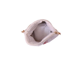 Élégant mini-organisateur de stockage de pièces de monnaie forme de baseball perlée colorée unique doux blanc rouge broderie petit porte-monnaie accessoire - Product Image 3