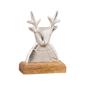 Escultura de Estatua de Animal de Metal con acabado plateado de diseño moderno hecho a mano decoración creativa de Villa interior con mesa - Product Image 1