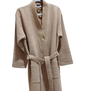 Peignoir unisexe avec serviette à l'intérieur séchage rapide coton à manches longues coloré doux peignoir femme homme - Product Image 2