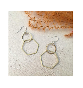 Brass Gold Plated Earrings <b>Lotus</b> Brass Jewelry Earrings Fancy Brass Earring for Different Size Hot Selling Product - Product Image 6