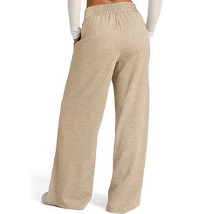 Pantalones de chándal para mujer, algodón, forro polar, cordón, cintura, entrenamiento, deporte, gimnasio, correr, venta al por mayor, pantalones sueltos de alta calidad con logotipo - Product Image 4