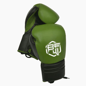 Gants de boxe d'arts martiaux lacés en cuir véritable pour hommes et femmes avec évacuation de l'humidité pour MMA Kickboxing Muay Thai Training - Product Image 6
