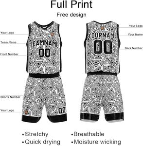 Uniformes de basket-ball réversibles personnalisés, maillot et shorts de basket-ball par sublimation personnalisés, tailles quantité minimale de commande bas pour adultes et jeunes - Product Image 4