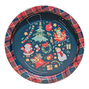 Winter Solstice Collection Metal <b>Round</b> <b>Tray</b> - dia 315 mm - Product Image 1