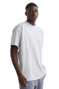 Camiseta de color sólido de manga corta de punto de algodón 100% de peso pesado de talla grande de lujo personalizada para hombre - Product Image 3