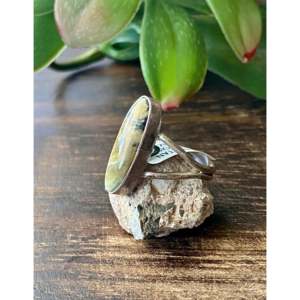 Scott Skeets Fine Jewelry Tibetan Turquoise & Sterling <b>Silver</b> <b>Statement</b> <b>Ring</b> Size 7.25 Everyday Wear IGI Certified - Product Image 4