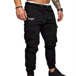 กางเกงคาร์โก้ฤดูใบไม้ร่วง กางเกงหลายกระเป๋าหรือกางเกงกางเกงกีฬา กางเกงขายาวผู้ชาย Jogger ลําลอง - Product Image 3