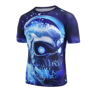 T-shirts d'été décontractés pour hommes Nouveau design Polyester/coton tissé par sublimation Vente en gros - Product Image 1