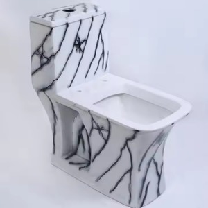 Toilette en céramique monobloc de luxe WC-Cuvette de toilette colorée en porcelaine pour salle de bain Produits sanitaires Stock en vrac - Product Image 3