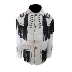 Veste Western en cuir de vache, écologique, coupe-vent, conçue pour un style décontracté moderne, avec une coupe confortable et un attrait classique - Product Image 1