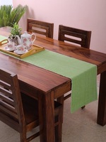 100% coton côtelé Table napperon et coureur de luxe moderne solide carré motif lin napperons pour la maison hôtels mariages