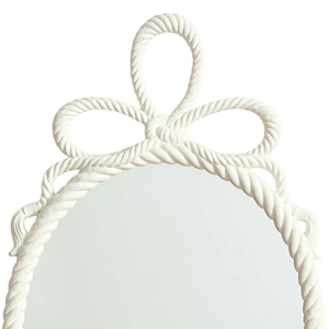 Marco de Espejo de Pared con Diseño de Cuerda de Madera, Tallado a Mano, Decoración de Pared Decorativa, Marco Pintado de Blanco para Dormitorio, Comedor, Decoración del Hogar - Product Image 5