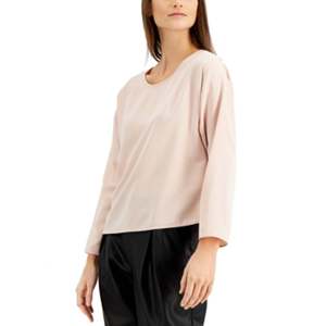 Top Casual da Donna Alfani in Raso con Maniche Svasate, Colletto Asimmetrico e Logo Ricamato, Motivo Leopardato e Floreale, Taglie XS-XL - Product Image 1