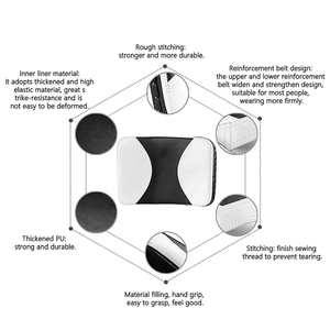 Diseño profesional Cuero y PU Logotipo personalizado Escudo de boxeo protector duradero con entrenamiento de color sólido Hecho en Pakistán - Product Image 6