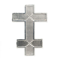 Jouet de luxe personnalisable de haute qualité, style traditionnel et moderne, Chevaliers Templiers, Francs-Maçons, bijou en métal argenté plaqué or, Hoc Signo