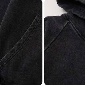 Conjunto Deportivo con Capucha, Estampado, Unisex, Negro, Estilo Urbano, 100% Algodón Grueso, Lavado Ácido Vintage, Personalizado, de Fabricantes al por Mayor - Product Image 6