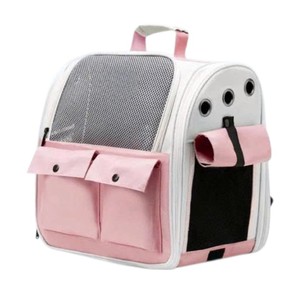 กระเป๋าเป้สะพายหลังสำหรับสัตว์เลี้ยง ผ้าโพลีเอสเตอร์ทรงสี่เหลี่ยม น้ำหนักเบา ระบายอากาศได้ดี พร้อมกระดุมแป๊ก สำหรับแมว อุปกรณ์เสริมสำหรับการเดินทางในรถยนต์ หลากหลายรุ่น - Product Image 6