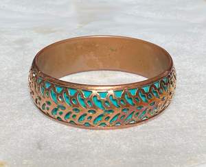 Brazalete de latón crudo de 69mm, brazalete de incrustaciones, brazalete de canal en blanco, pulsera ancha hecha a mano, latón crudo - Product Image 1