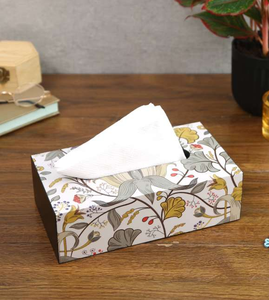 Caja de pañuelos de madera impresa en esmalte, escritorio, oficinas, mesa, decorar y usar, caja de pañuelos de madera hecha a mano - Product Image 1