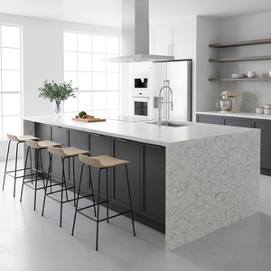 OEM 2025 nuevo pulido a mano Calacatta gris venas losas de piedra de cuarzo Artificial moderno respetuoso con el medio ambiente uso de almacén - Product Image 3