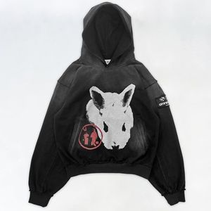 เสื้อฮู้ดดี้พิมพ์ลายแบบยูนิเซ็กซ์ ผ้าฝ้าย 100% กันลม ระบายอากาศได้ดี ทรงโอเวอร์ไซส์ มีกระเป๋า เหมาะสำหรับฤดูหนาว - Product Image 1