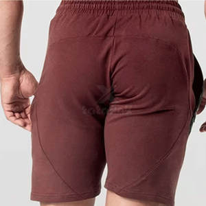 Shorts de sport décontractés unis pour hommes en tissu toile respirant, idéaux pour les académies sportives, les équipes universitaires et les événements d'entreprise (vente en gros) - Product Image 3