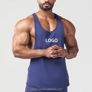 OEM Logo personnalisé Hommes XL Gym Sportswear Été Vintage Singlets Stringer Musculation Fitness Débardeur Bambou Coton Polyester - Product Image 5
