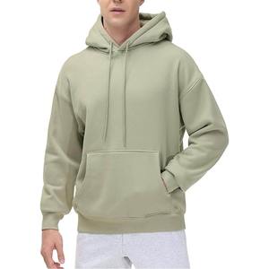 High Quality Cotton <b>Fleece</b> Pullover Oversized Hoodie <b>Thick</b> <b>Fleece</b> Drop Shoulder Plain Blank Custom Printing Hoodie - Product Image 1