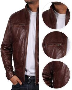 New Modern PU <b>Leather</b> <b>Jacket</b> for <b>Men</b> - Stylish Moto Design with Zip Closure and Pockets - <b>leather</b> <b>jacket</b> for <b>men</b> - Product Image 4