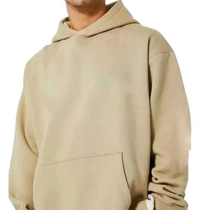 Nouveaux ensembles de survêtements unis pour hommes à épaules tombantes, en molleton 100% coton, comprenant un pantalon de survêtement ample et un sweat à capuche oversize - Product Image 3