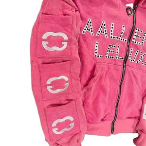 Best Selling 2025 Winter Arrival <b>Men</b> <b>Thick</b> Fleece Blank Full Face Zip up <b>Hoodies</b> for Sale in Cheap Rates Rhinestone <b>Hoodies</b> - Product Image 3