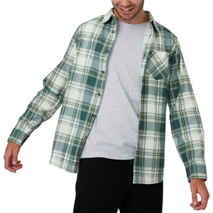 โรงงานขายส่งเสื้อเชิ้ตแขนยาวผ้าฝ้ายแท้ 100% คุณภาพสูงสำหรับผู้ชาย สไตล์ลำลอง สวมใส่สบาย ระบายอากาศได้ดี ลายทาง - Product Image 1