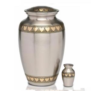 Urna de cremación de aluminio más vendida para cenizas, urnas funerarias para adultos, suministros al por mayor, forma de tamaño personalizado - Product Image 2