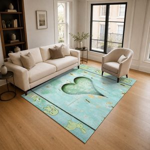 Tapis RUGS DEPOT LXDP-0815, vente en gros, vert sauge, tapis traditionnel anatolien imprimé numériquement, lavable en machine, chenille, antidérapant - Product Image 2