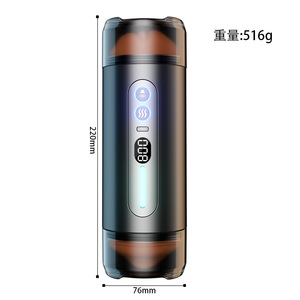 Male Masturbator Sex Toys for Men 10 Thrusting 10 Tongue Licking Modes LCD Display Pocket Pussy Hands-Free Mounting Base - Product Image 6