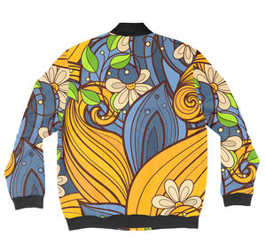 Abrigo acolchado de invierno unisex con cuello levantado, chaqueta de bombardero estampada de poliéster 100%, ropa de calle con logotipo personalizado para hombre, Color negro - Product Image 6