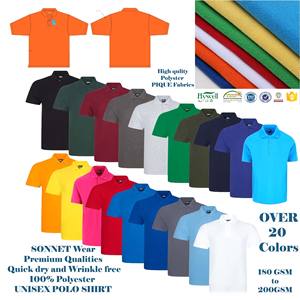 เสื้อโปโลแบบแห้งเร็วเสื้อกอล์ฟ/ทำงานยูนิเซ็กส์โลโก้เอ็มบริโอเครื่องแต่งกายซับเหงื่อสำหรับผู้ชายและผู้หญิง180กับ200GSM - Product Image 2