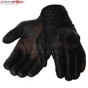 Guantes de moto de cuero de primera calidad con pantalla táctil y protección de nudillos Guantes de motocicleta de malla transpirable - Product Image 1