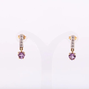 ราคาดีที่สุด เงินรูปหัวใจ 925 อัญมณีธรรมชาติ อเมทิสต์ และต่างหูเพชร คุณภาพสูง ราคาโรงงาน จากประเทศไทย Manu - Product Image 3