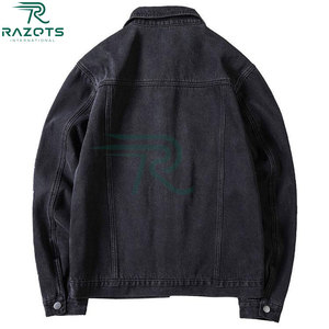 Chaqueta vaquera de motorista de alta demanda, chaqueta vaquera de algodón transpirable y bolsillos grandes para pedidos a granel - Product Image 2